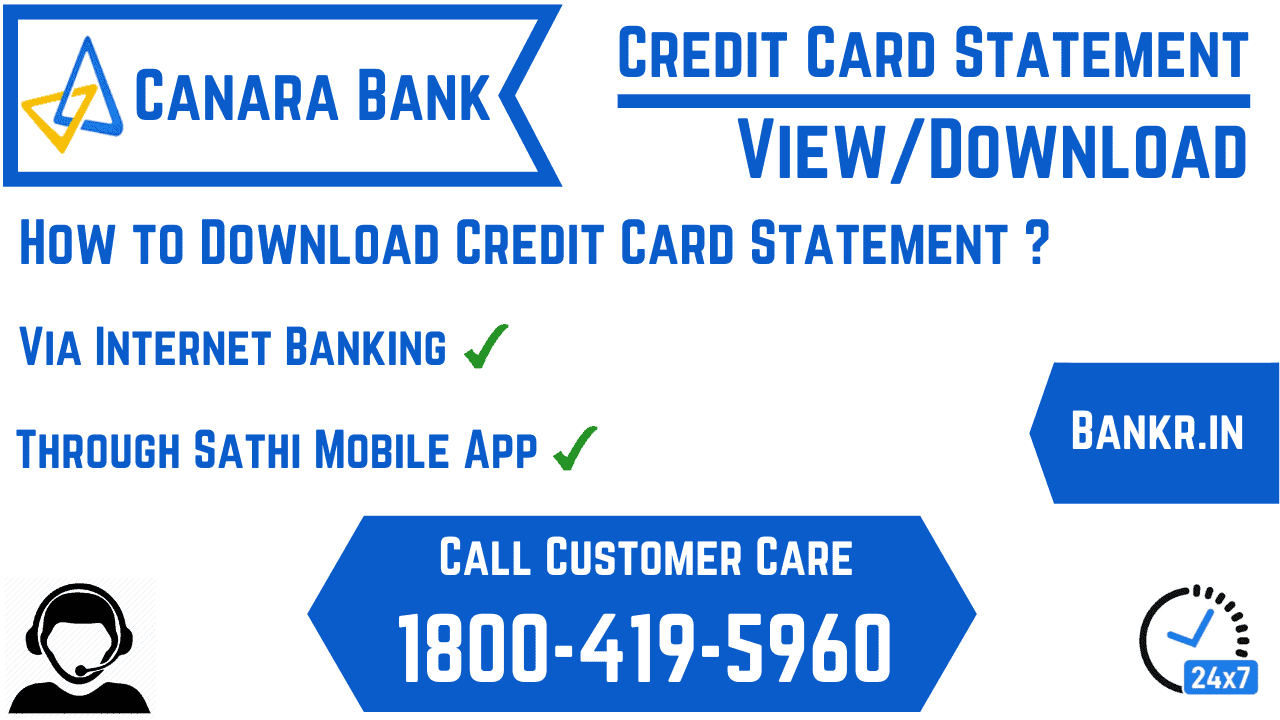 canara bank credit card statement