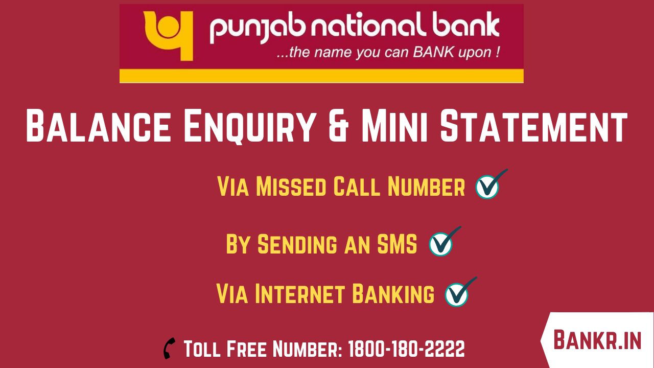 punjab national bank balance enquiry number