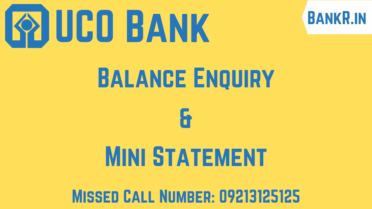 uco bank balance enquiry number