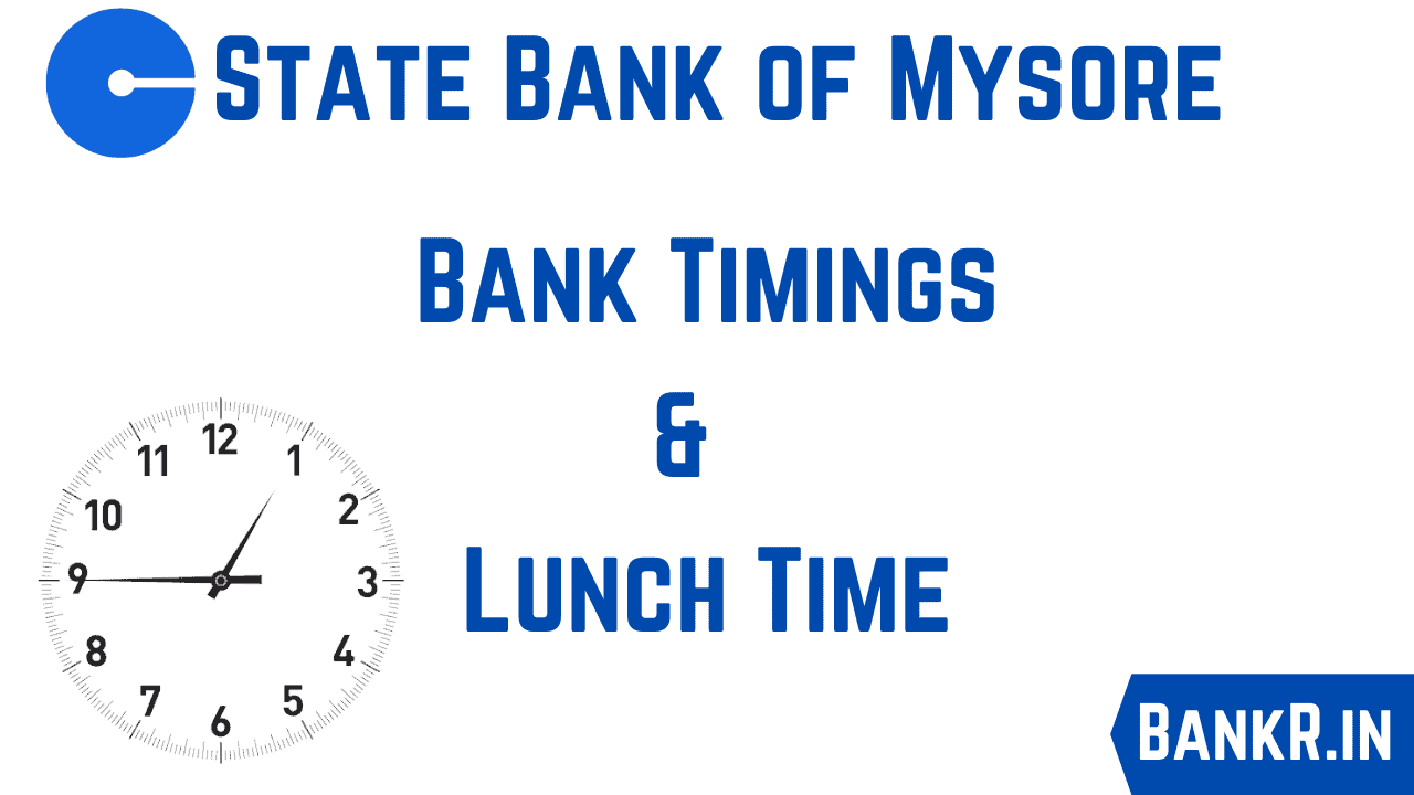 state bank of mysore timings
