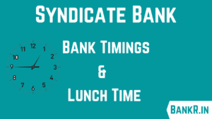 syndicate bank timings