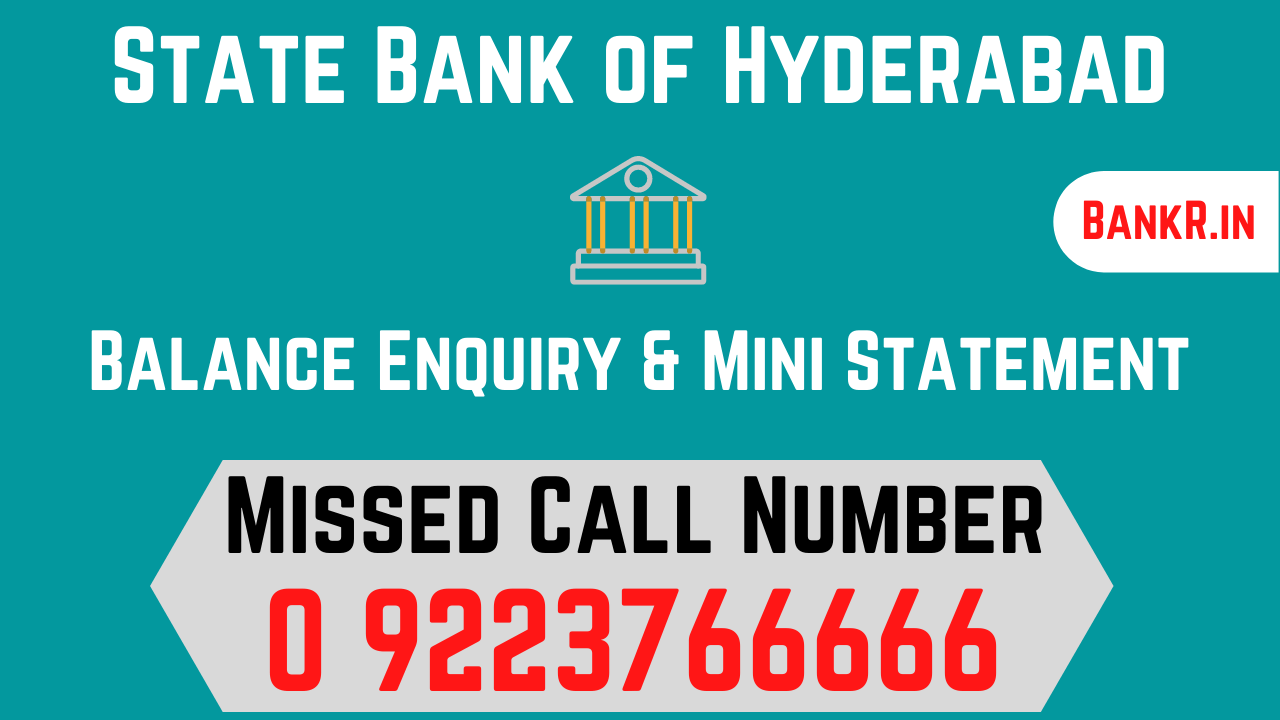 state bank of hyderabad balance enquiry number