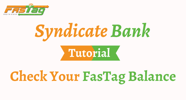 syndicate bank fastag balance check